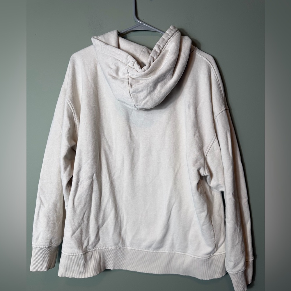 Garage Women’s Hooded Sweatshirt Beverly Hills Large Cream - Picture 4 of 5